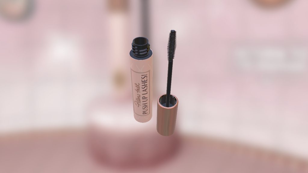A 3D model of the Pillow Talk mascara by Charlotte Tilbury