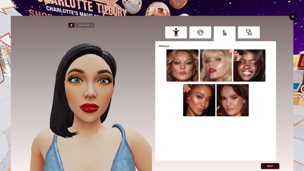 branded avatar customization, allowing users to choose their avatar's makeup based on the brand's latest campaign