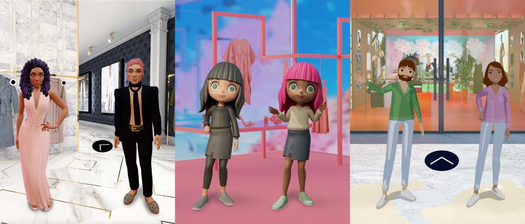 different examples of what branded avatars can look like in different environments, the feature is completely customizable to the brand's look-and-feel